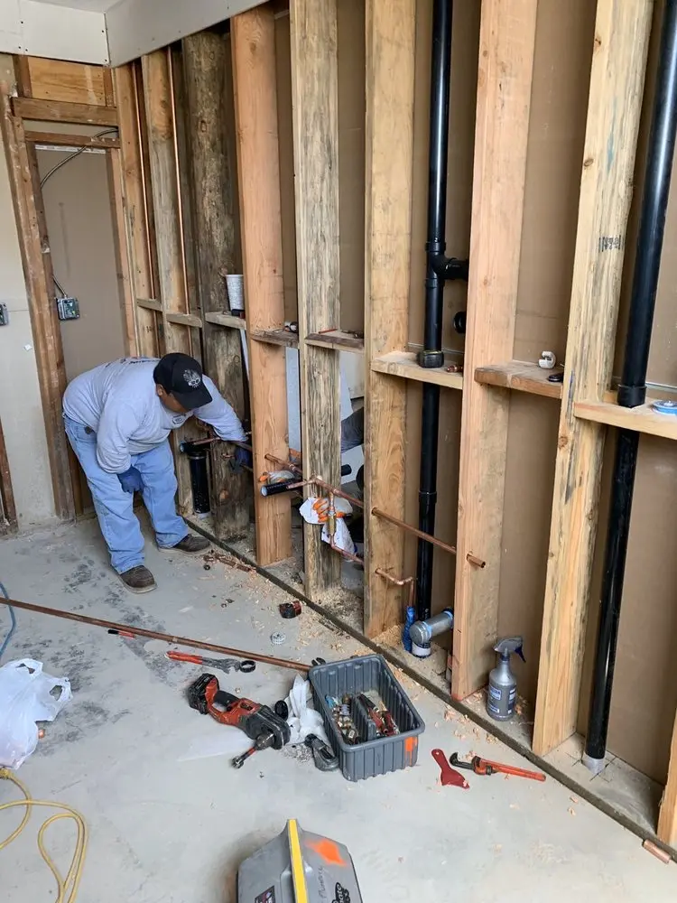 Commercial rough-in plumbing for Gas Line Repair in Akron